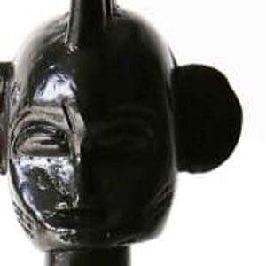 Homeroots 19" Black Hand Painted Sculpture Tabletop Sculpture  Manufactured Wood 478601