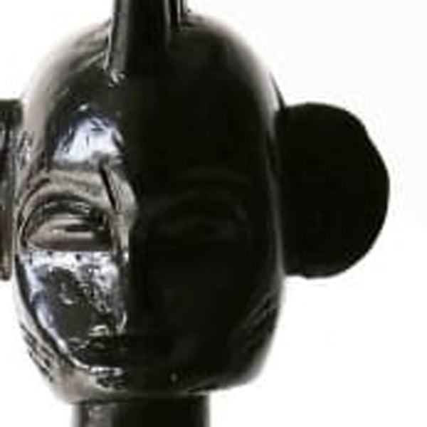 Homeroots 19" Black Hand Painted Sculpture Tabletop Sculpture  Manufactured Wood 478601