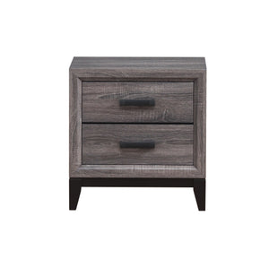 Homeroots 25" Gray Two Drawer Nightstand   478609