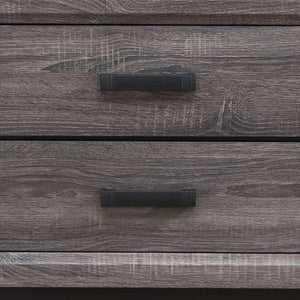 Homeroots 25" Gray Two Drawer Nightstand   478609