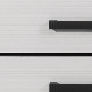 Homeroots 25" White Two Drawer Nightstand   478610