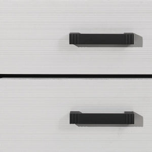 Homeroots 25" White Two Drawer Nightstand   478610