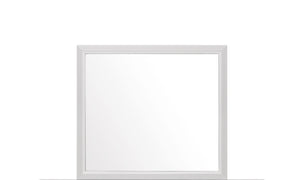 Homeroots 35" White Framed Dresser Mirror  Chip Board,Mdf,Plywood ,Paper Veneer 478619