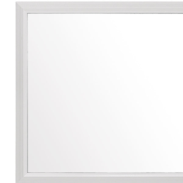Homeroots 35" White Framed Dresser Mirror  Chip Board,Mdf,Plywood ,Paper Veneer 478619