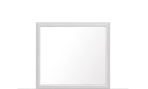 Homeroots 35" White Framed Dresser Mirror  Chip Board,Mdf,Plywood ,Paper Veneer 478619
