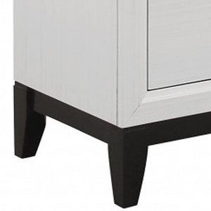 Homeroots 58" White Solid Wood Six Drawer Double Dresser  Solid Wood 478652