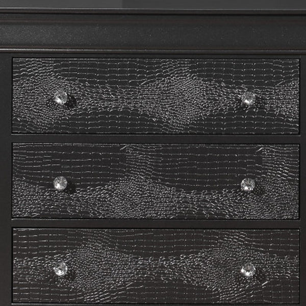 Homeroots 58" Metallic Grey Solid Wood Six Drawer Double Dresser  Solid Wood 478660