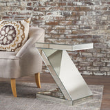 Christopher Knight Home® - Noble House - Auda Mirrored Z Shaped Side Table