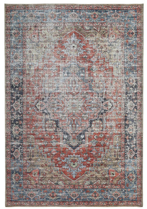 HomeRoots 5' Blue and Ivory Oriental Distressed Area Rug - Timeless Elegance for Modern Living Spaces 8' X 10' 478952