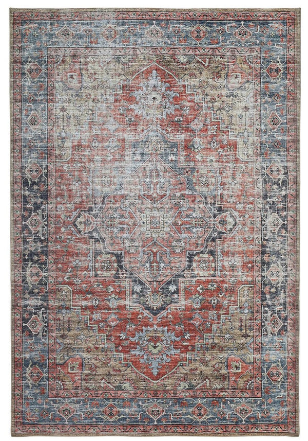 HomeRoots 5' Blue and Ivory Oriental Distressed Area Rug - Timeless Elegance for Modern Living Spaces 8' X 10' 478952