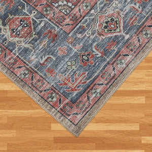 HomeRoots 5' Blue and Ivory Oriental Distressed Area Rug - Timeless Elegance for Modern Living Spaces 8' X 10' 478952