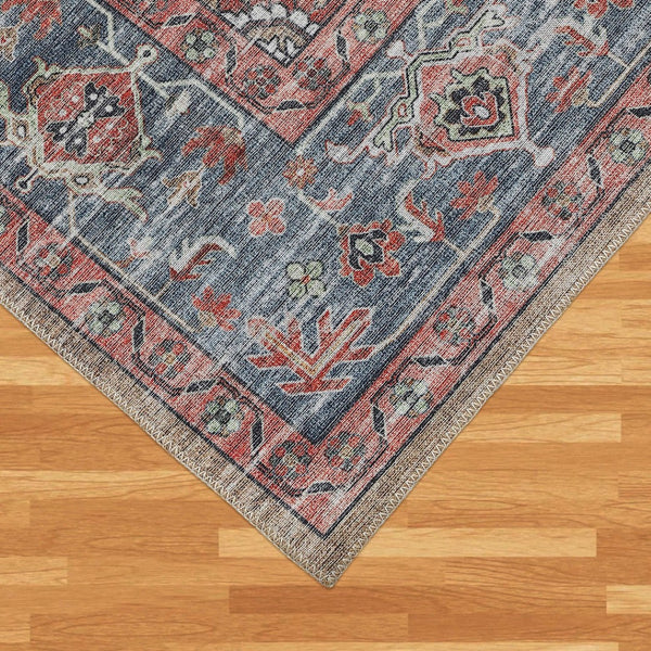 HomeRoots 5' Blue and Ivory Oriental Distressed Area Rug - Timeless Elegance for Modern Living Spaces 8' X 10' 478952