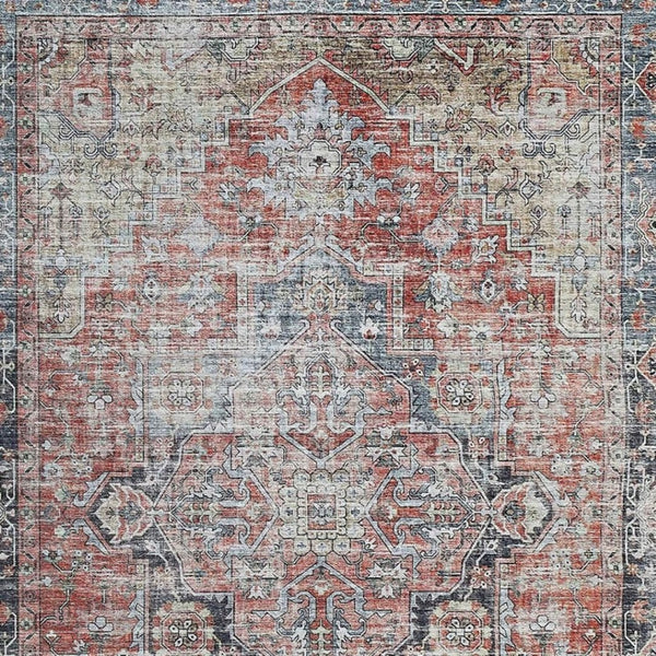 HomeRoots 5' Blue and Ivory Oriental Distressed Area Rug - Timeless Elegance for Modern Living Spaces 8' X 10' 478952