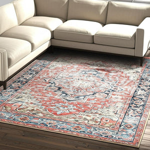 HomeRoots 5' Blue and Ivory Oriental Distressed Area Rug - Timeless Elegance for Modern Living Spaces 8' X 10' 478952