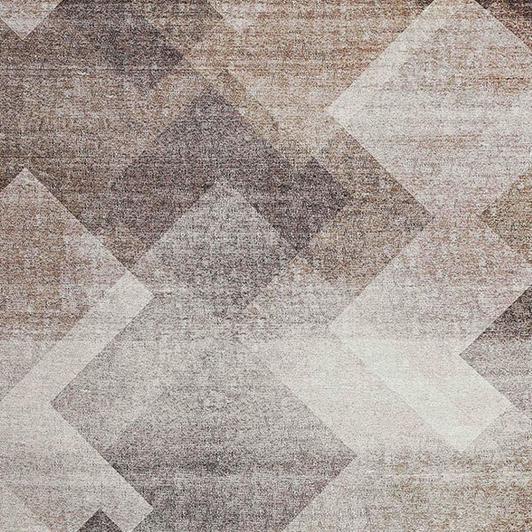 HomeRoots 5' Brown Geometric Area Rug - Stain Resistant, Modern Design for High-Traffic Spaces and Style 8' X 10' 478961