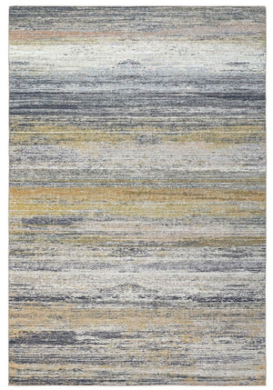 HomeRoots 5' Gold Abstract Area Rug - Elegant, Stain-Resistant Design for High-Traffic Spaces, Durable & Stylish 5' X 8' 478963