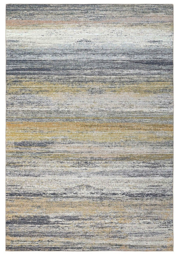HomeRoots 5' Gold Abstract Area Rug - Elegant, Stain-Resistant Design for High-Traffic Spaces, Durable & Stylish 5' X 8' 478963