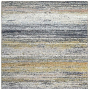 HomeRoots 5' Gold Abstract Area Rug - Elegant, Stain-Resistant Design for High-Traffic Spaces, Durable & Stylish 8' X 10' 478964