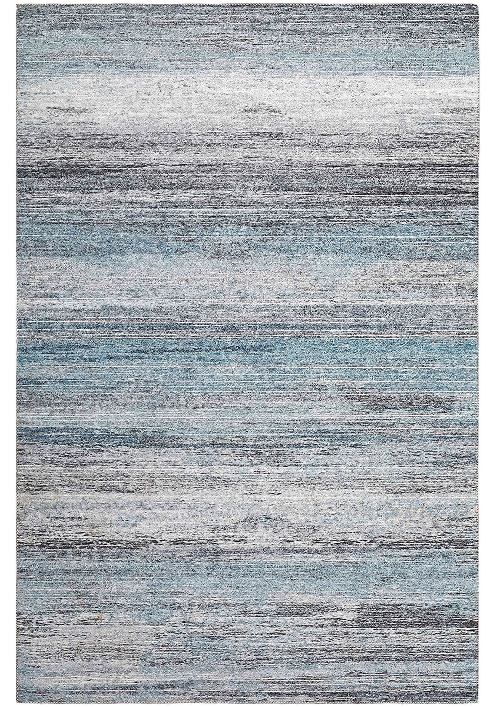 Homeroots 4' X 6' Turquoise And Gray Abstract Stain Resistant Area Rug  Polyester 478965