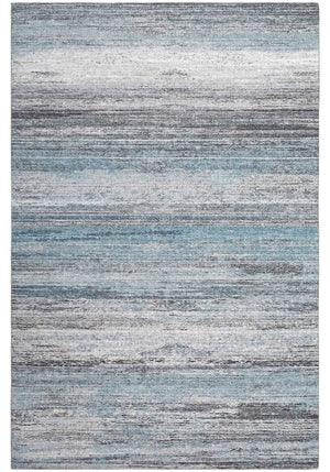 Homeroots 5' X 8' Turquoise And Gray Abstract Stain Resistant Area Rug  Polyester 478966