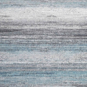 HomeRoots 5' Turquoise and Gray Abstract Area Rug - Stylish, Stain-Resistant Design for Modern Spaces 5' X 8' 478966