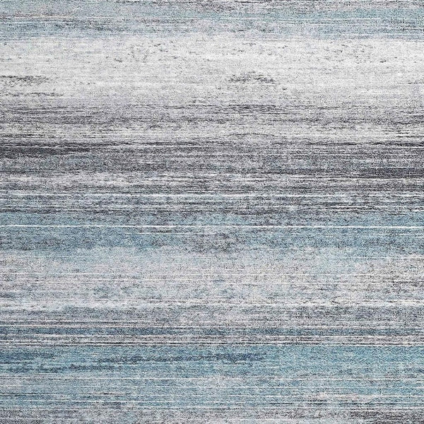 HomeRoots 5' Turquoise and Gray Abstract Area Rug - Stylish, Stain-Resistant Design for Modern Spaces 5' X 8' 478966