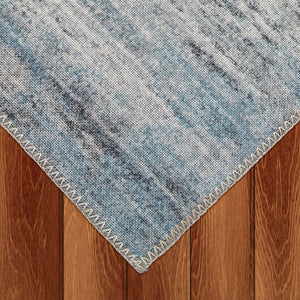 Homeroots 8' X 10' Turquoise And Gray Abstract Stain Resistant Area Rug  Polyester 478967
