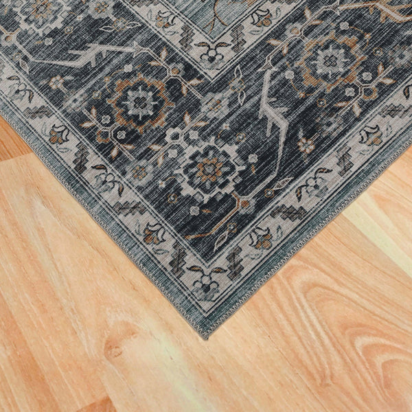 Homeroots 4' X 6' Sage Oriental Power Loom Stain Resistant Area Rug  Polyester 478974