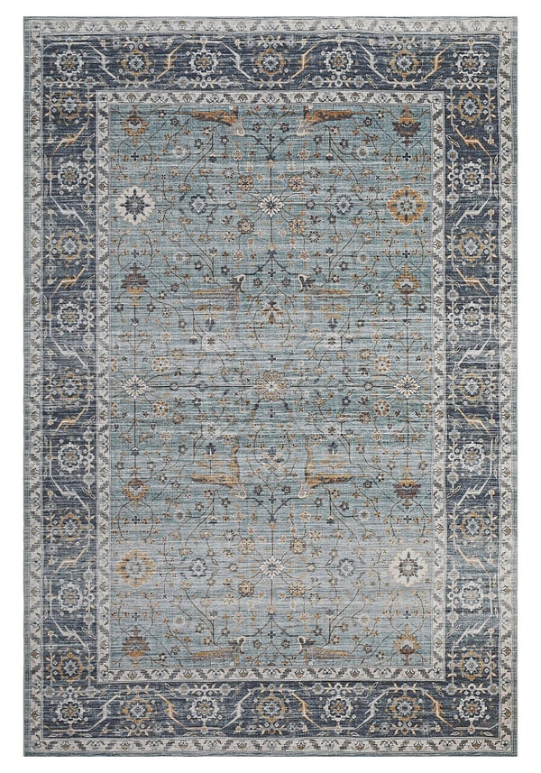 Homeroots 5' X 8' Sage Oriental Power Loom Stain Resistant Area Rug  Polyester 478975