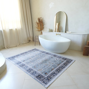 HomeRoots 5' Sage Oriental Area Rug - Durable, Stain-Resistant Power Loom Design for High-Traffic Homes 5' X 8' 478975