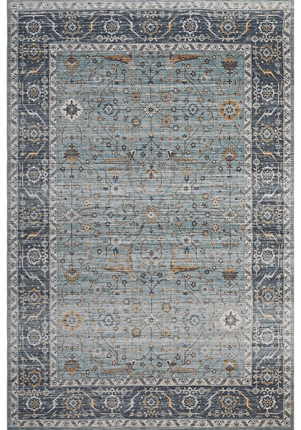 Homeroots 8' X 10' Sage Oriental Stain Resistant Area Rug  Polyester 478976