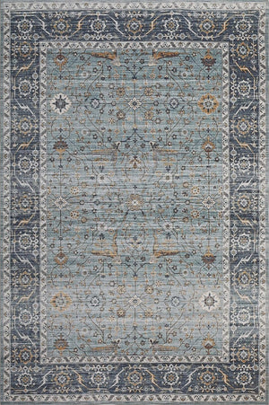 HomeRoots 5' Sage Oriental Area Rug - Durable, Stain-Resistant Power Loom Design for High-Traffic Homes 8' X 10' 478976