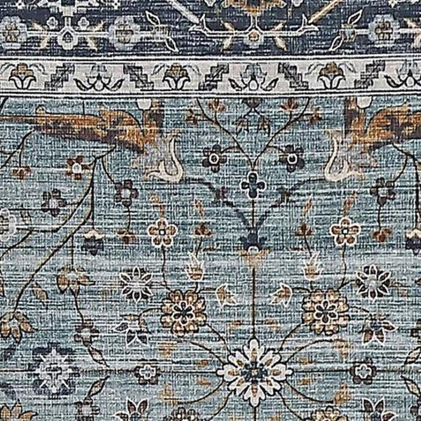 HomeRoots 5' Sage Oriental Area Rug - Durable, Stain-Resistant Power Loom Design for High-Traffic Homes 8' X 10' 478976