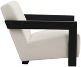 Ward Cream Linen Textured Fabric Accent Chair 478Cream Meridian Furniture