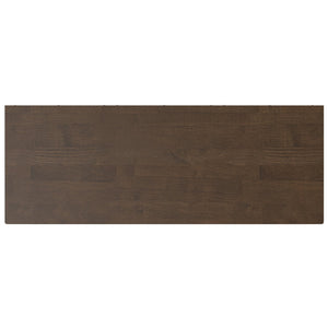 English Elm Harper Walnut Brown 6-Cube Storage with 3 Drawers - Handcrafted Wood Cabinet, Tapered Legs, 48" B136P238612