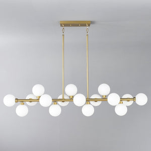 English Elm Pendant Lamp 16 Opal Seeded Glass Shades Gold Frame Farmhouse Dining Island Light Gold+White W5008P466519