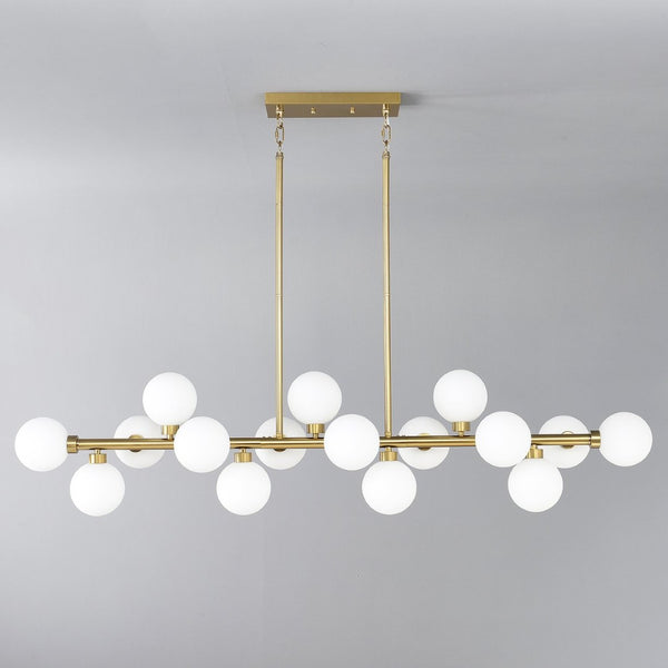 English Elm Pendant Lamp 16 Opal Seeded Glass Shades Gold Frame Farmhouse Dining Island Light Gold+White W5008P466519