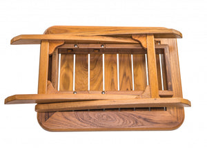 Homeroots 18" Brown Solid Wood Rectangular End Table   479013