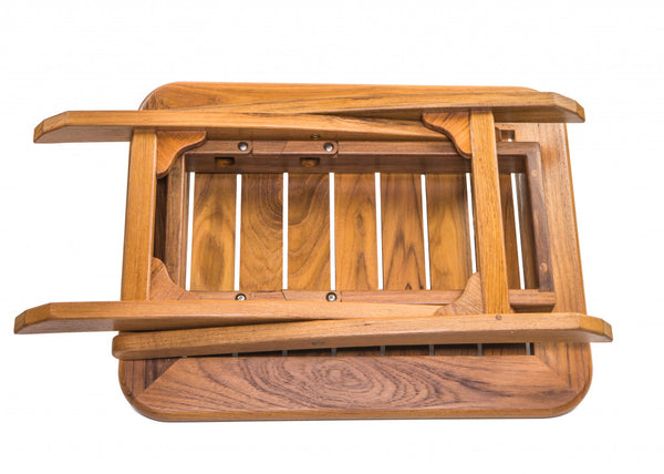 Homeroots 18" Brown Solid Wood Rectangular End Table   479013