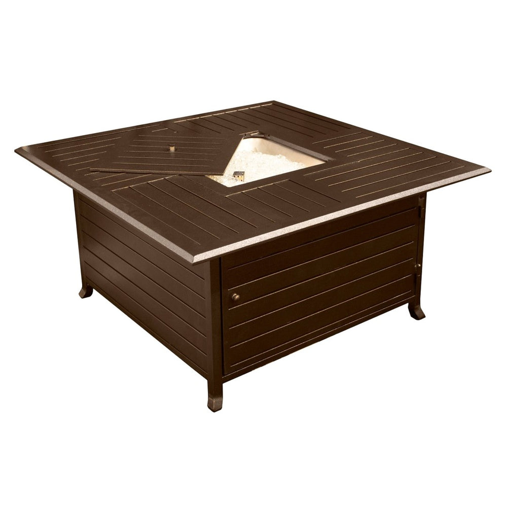 HomeRoots 42000 BTU 45" Bronze Aluminum Propane Fire Pit Table - Stylish, Durable & Perfect for Outdoor Gatherings 479059
