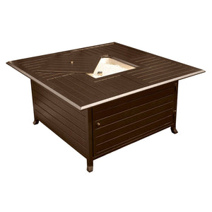 HomeRoots 42000 BTU 45" Bronze Aluminum Propane Fire Pit Table - Stylish, Durable & Perfect for Outdoor Gatherings 479059