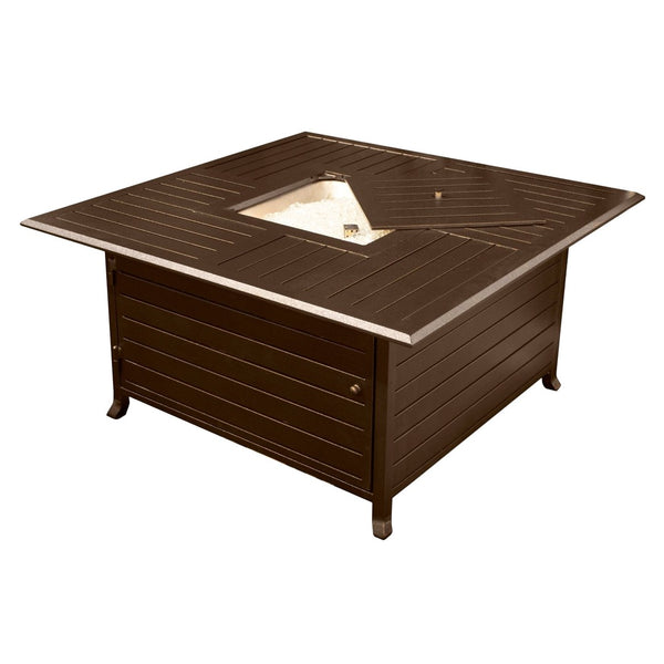 HomeRoots 42000 BTU 45" Bronze Aluminum Propane Fire Pit Table - Stylish, Durable & Perfect for Outdoor Gatherings 479059