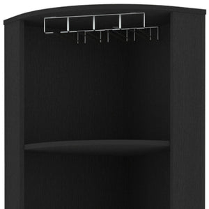 18 Inch Wood Corner Bar Cabinet Dual Door Storage for Stylish Home Entertaining