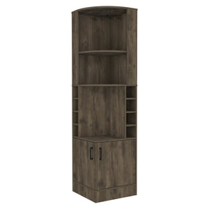 18 Inch Wood Corner Bar Cabinet Dual Door Storage for Stylish Home Entertaining