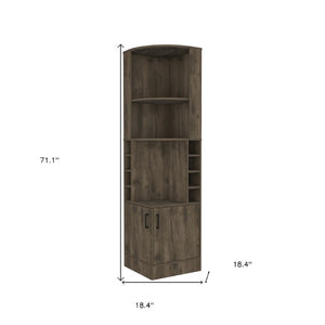 18 Inch Wood Corner Bar Cabinet Dual Door Storage for Stylish Home Entertaining