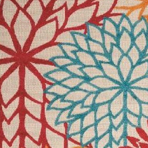 Homeroots 10' X 13' Green Floral Non Skid Indoor Outdoor Area Rug  Polypropylene 479277