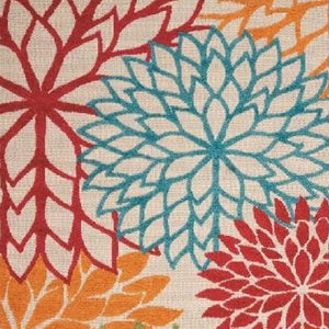 Homeroots 10' X 13' Green Floral Non Skid Indoor Outdoor Area Rug  Polypropylene 479277