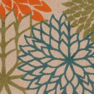 HomeRoots 10' Blue and Orange Indoor-Outdoor Area Rug - Durable, Vibrant Southwestern Design for Any Space! 479280