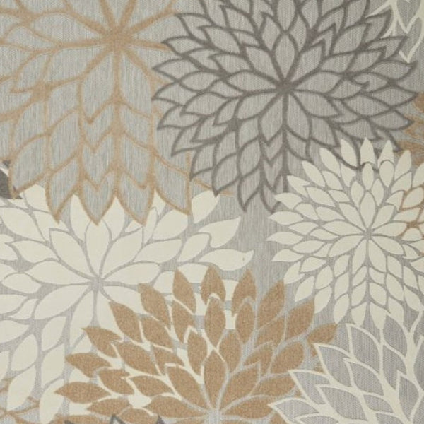 Homeroots 10' X 13' Natural Floral Non Skid Indoor Outdoor Area Rug  Polypropylene 479283