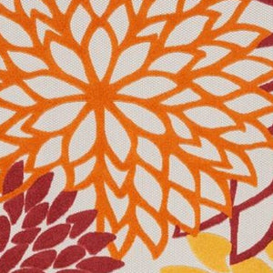 Homeroots 12' X 15' Red Floral Non Skid Indoor Outdoor Area Rug  Polypropylene 479284